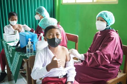 Vaksin Dosis Ke-2 Sinovak untuk umur 6-11 Tahun di SD Kepuhan