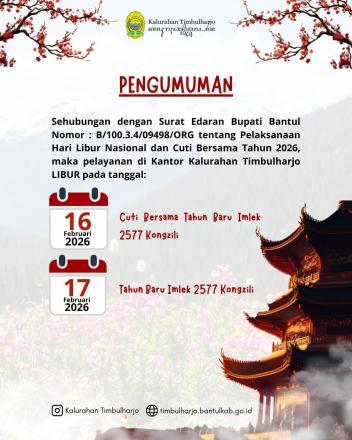 Libur Nasional dan Cuti Bersama Tahun Baru Imlek 